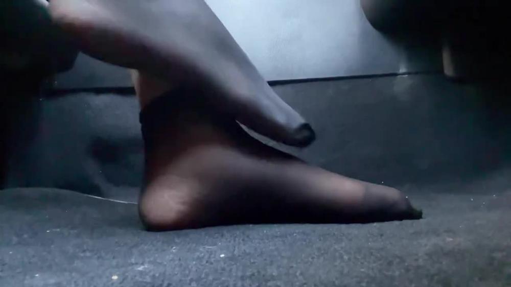 Removing My Nylons In The Car