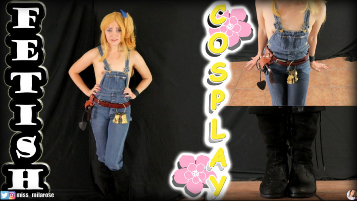 Lucy Heartfilia Pees in Overalls