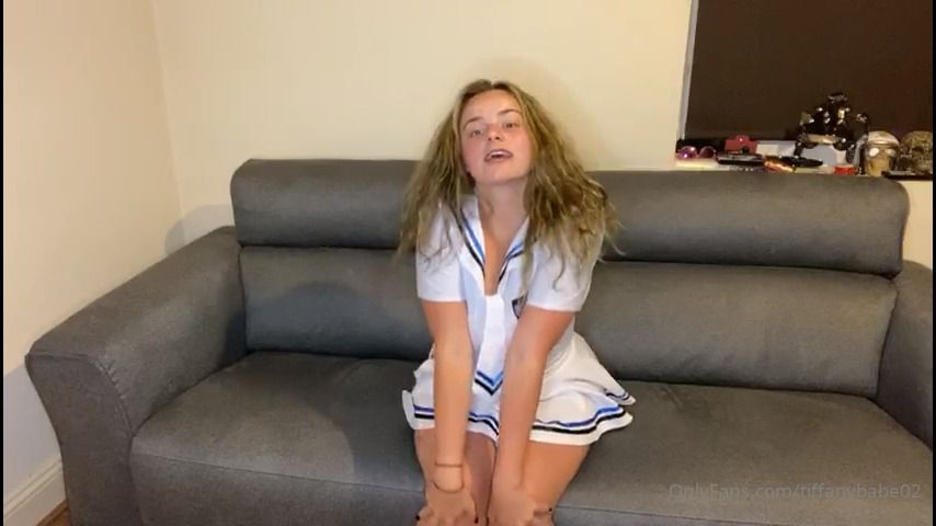 Naughty School Girl Home Alone Cums Hard