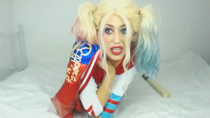 Polly Rocket Harley Quinn Fucks Her Baseball Bat