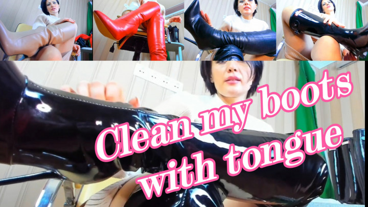 Clean all my boots with your tongue loser