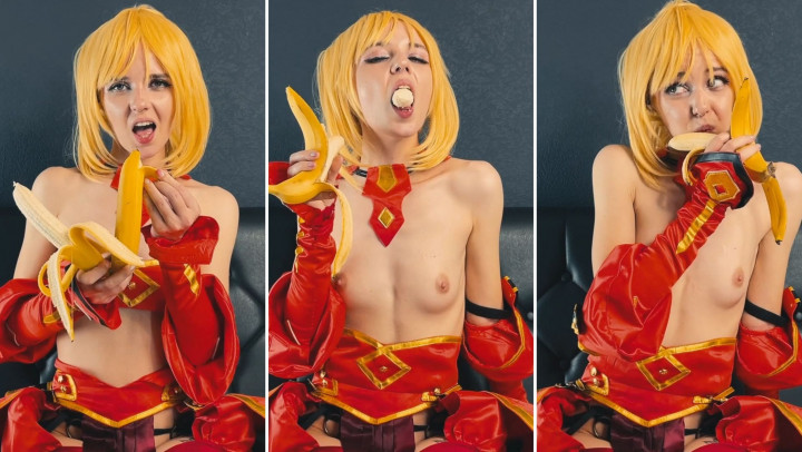 Mordred Cosplay - Banana teasing - Jul 22, 2023
