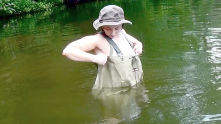 Galas Testing Chest Waders Underwater - Apr 15, 2019