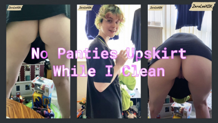 No Panties Upskirt As I Clean My House - August 14, 2023