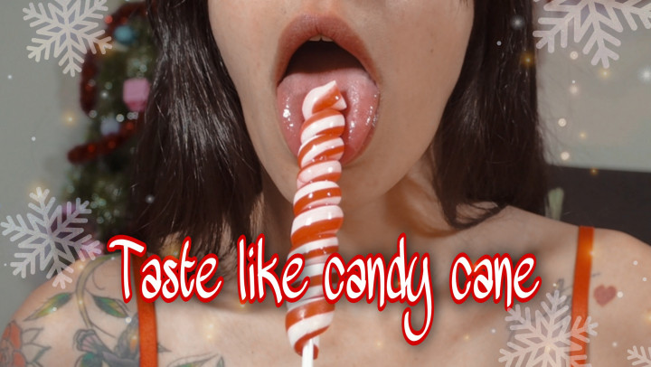 Fuck pussy with Candy Cane