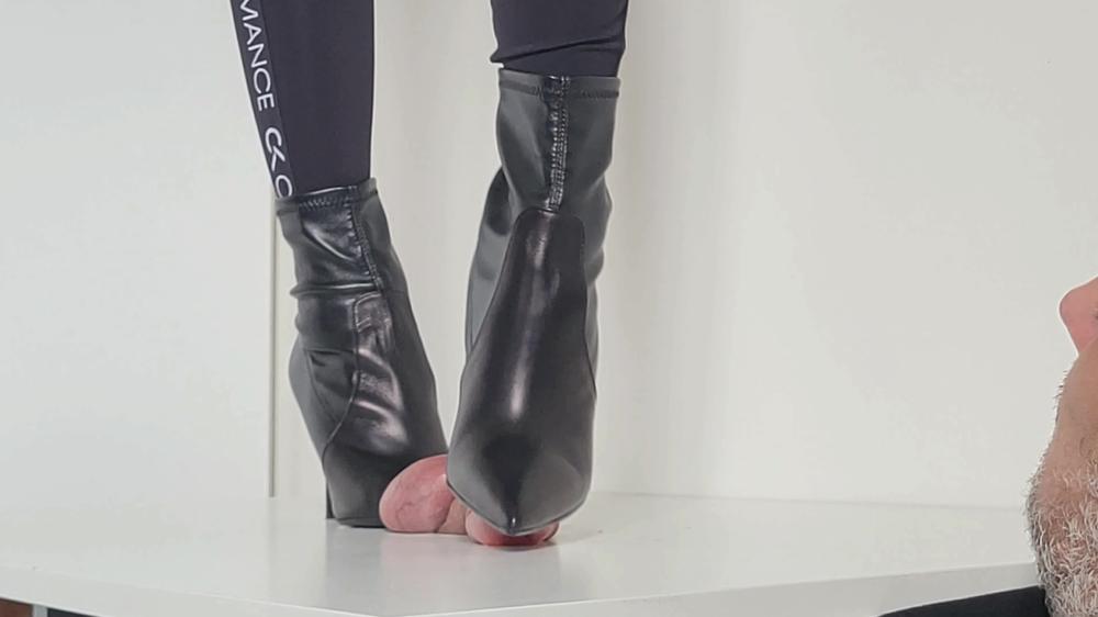 High Heels Goddess - Lady Latisha - Lady Latisha - Cbt Trample Board - Kl Ankle Boots - Close-Up - Uhd
