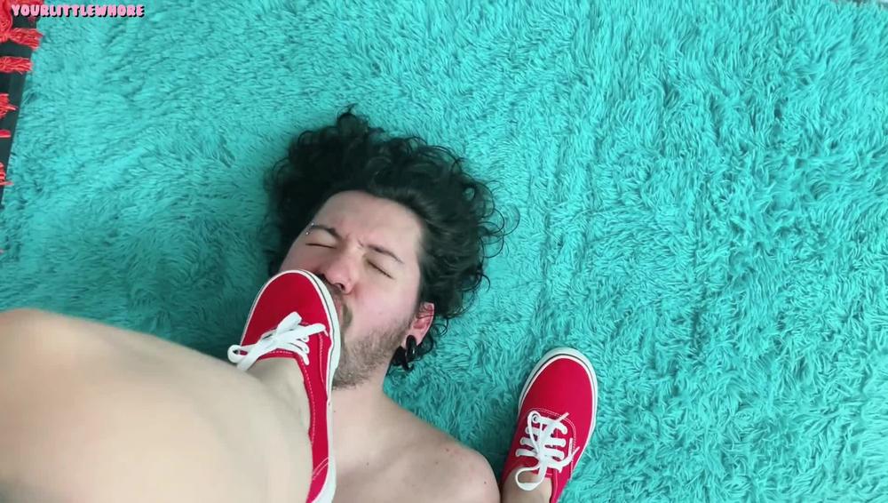 My Slave Licks My Red Vans Sneakers