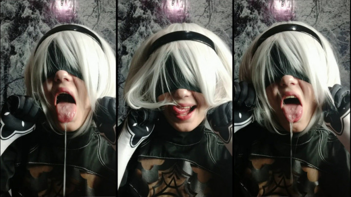 Nier Automata cosplay 2B ahegao face - Apr 8, 2020