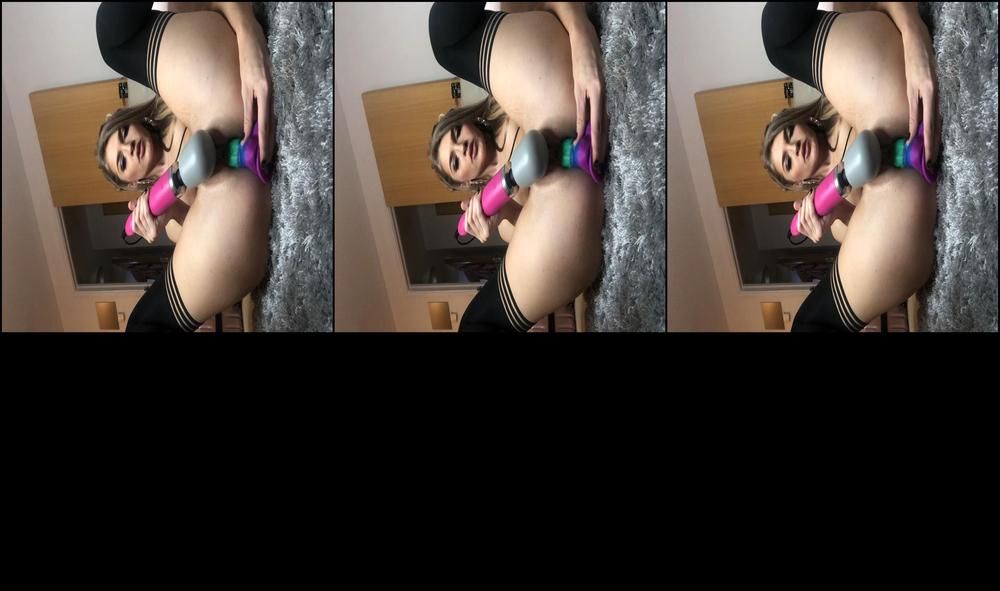Deepthroating and Fucking My Rainbow Toy