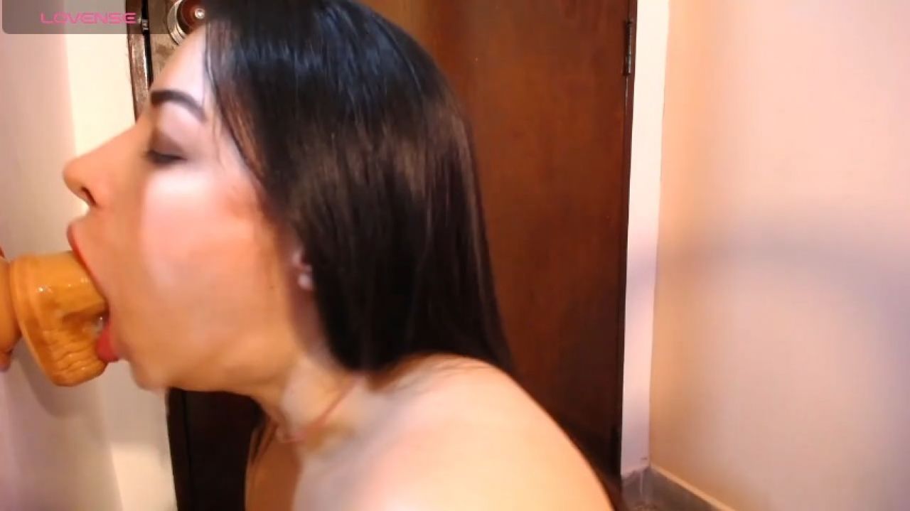 The Wet, Wanton Tongue's Journey with a Dildo in a Latin Gir