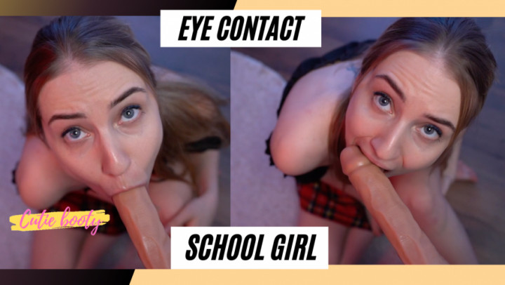 POV Schoolgirl giving a sloppy blowjob