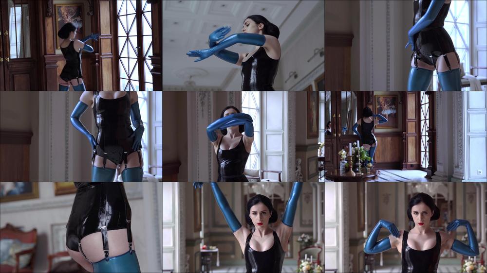 Cinematic Dance In Blue Latex