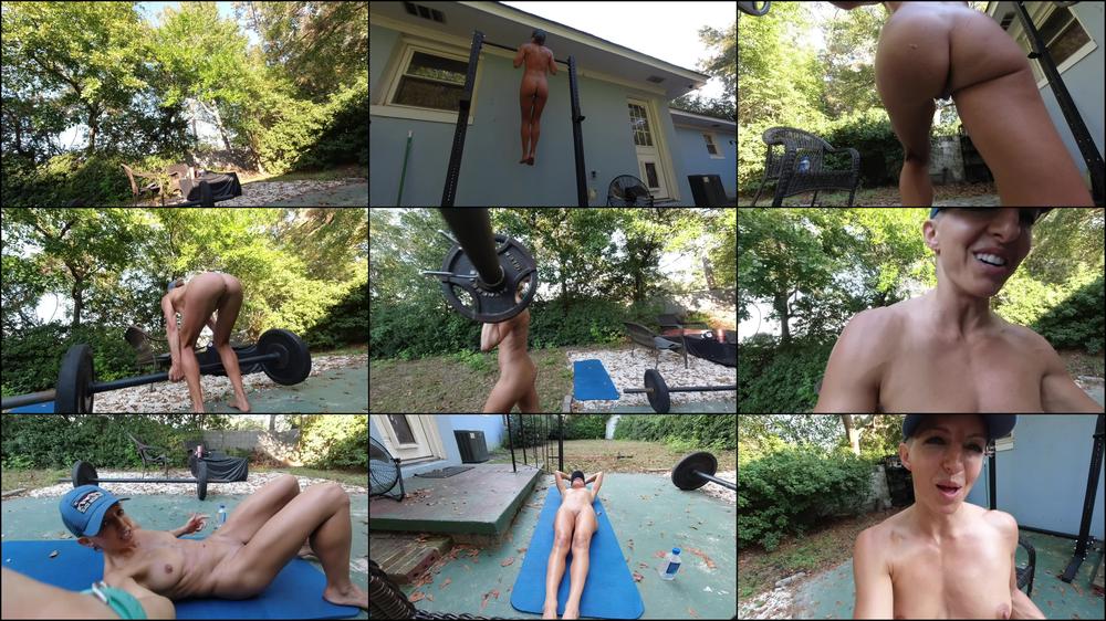 Naked Crossfit w/kinky trainer Lora - October 28, 2020
