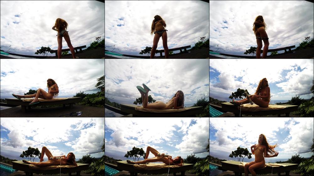 Redhead Vibrates Pussy With Ocean View - June 15, 2016