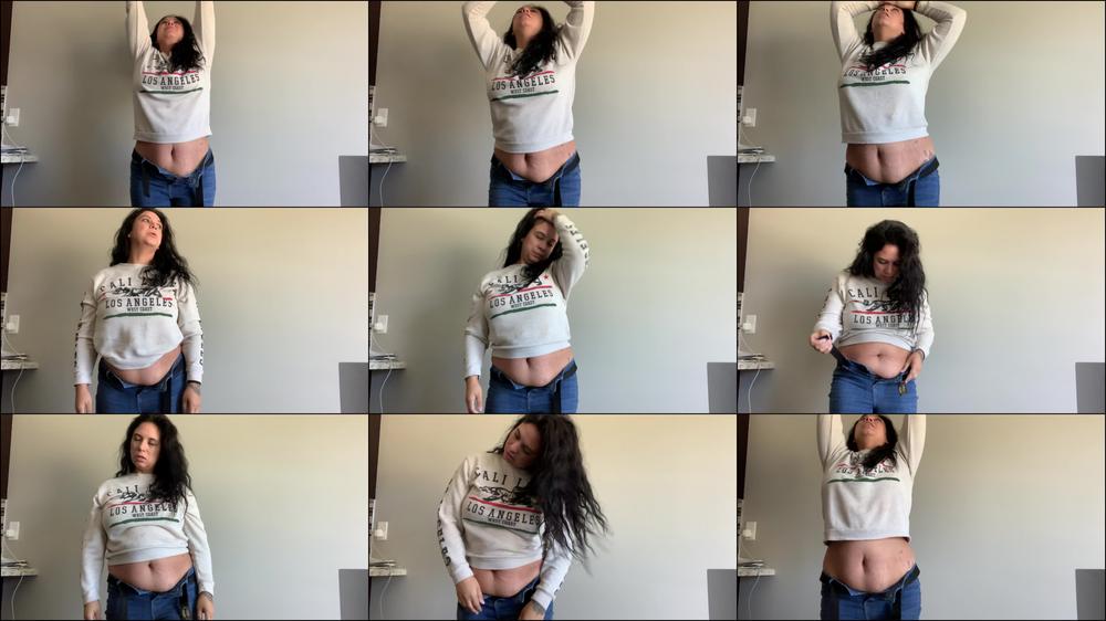 Chubby girl reaching