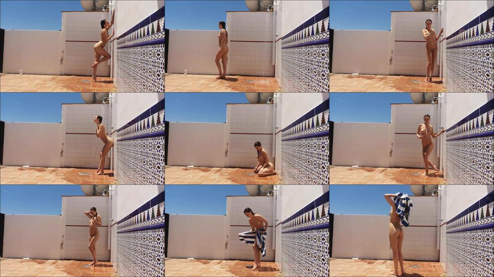 Poolside Nude Shower