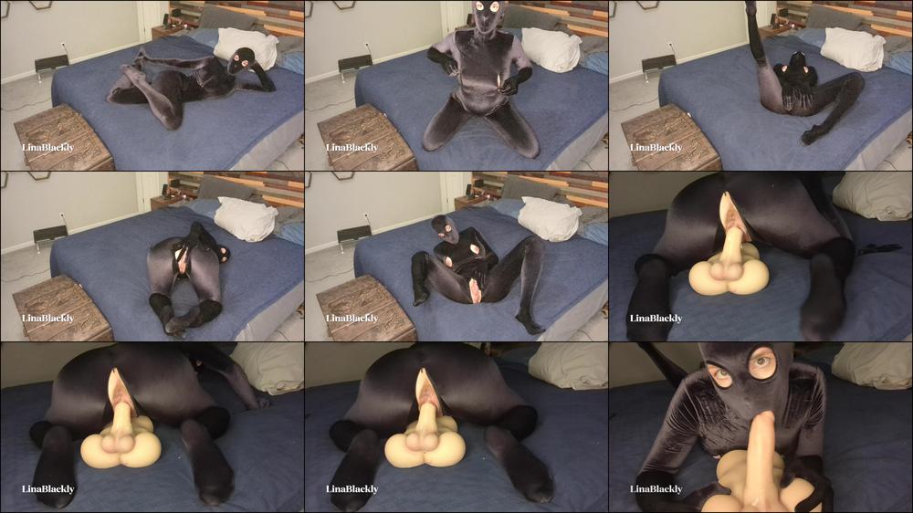 Velvet Zentai ASMR Dildo Fuck Suck