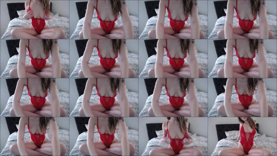 Meganholly00 Red Lingerie And Booty Worship