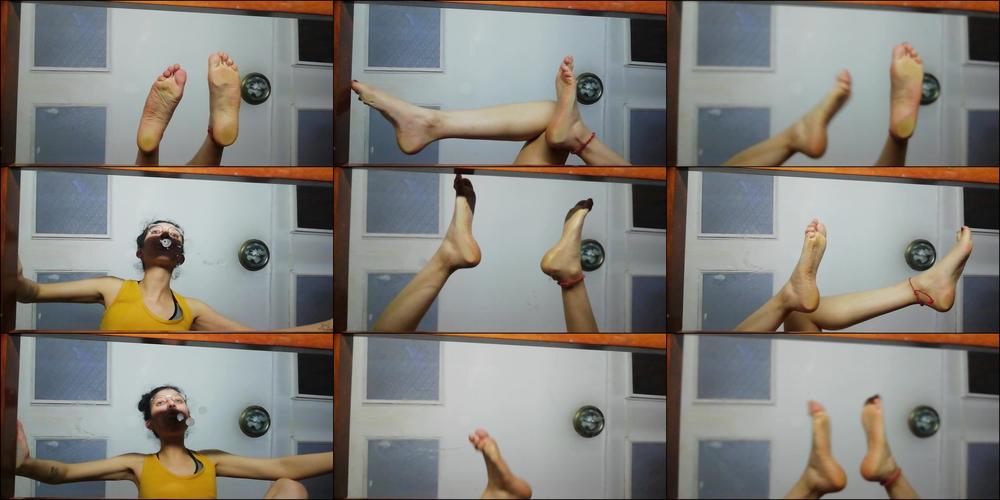GLASS FETISH WITH MY FEET AND MY SALIVA