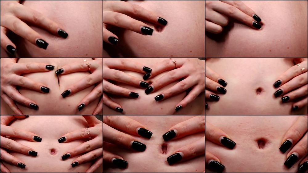 Pregnant Belly Button closeup