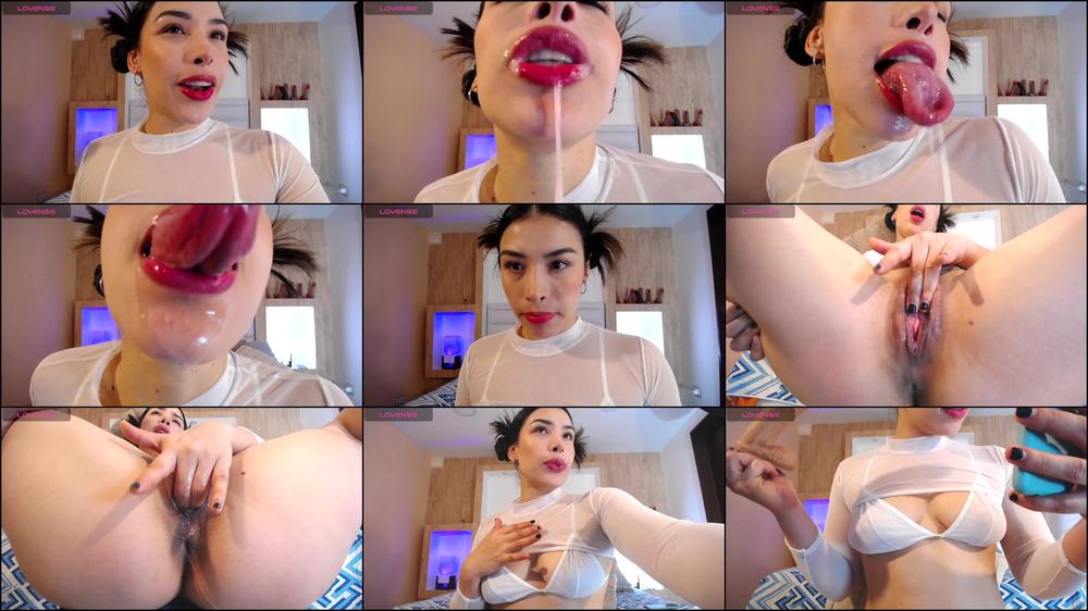 Sultry Seductress Savors Dildo with Her Long Tongue and Erot