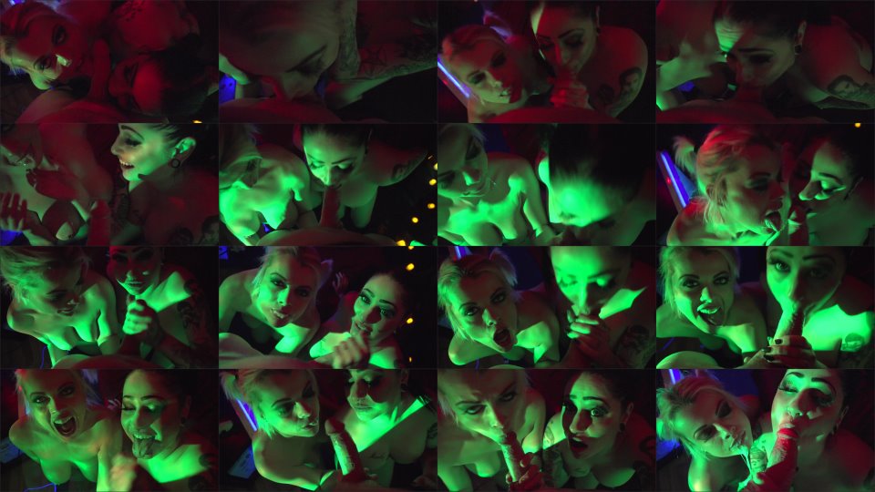 Msnadiawhite Nadia And Ophelia Share A Sloppy Cock