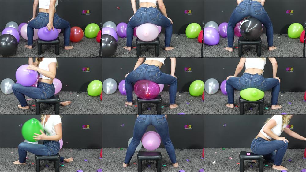Bunny Sit Pops 12-inch Balloons in Jeans