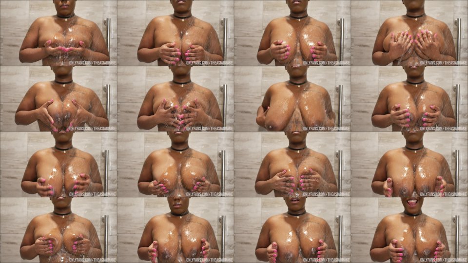 Asiadrake Asias Big Tits Get Wet In The Shower