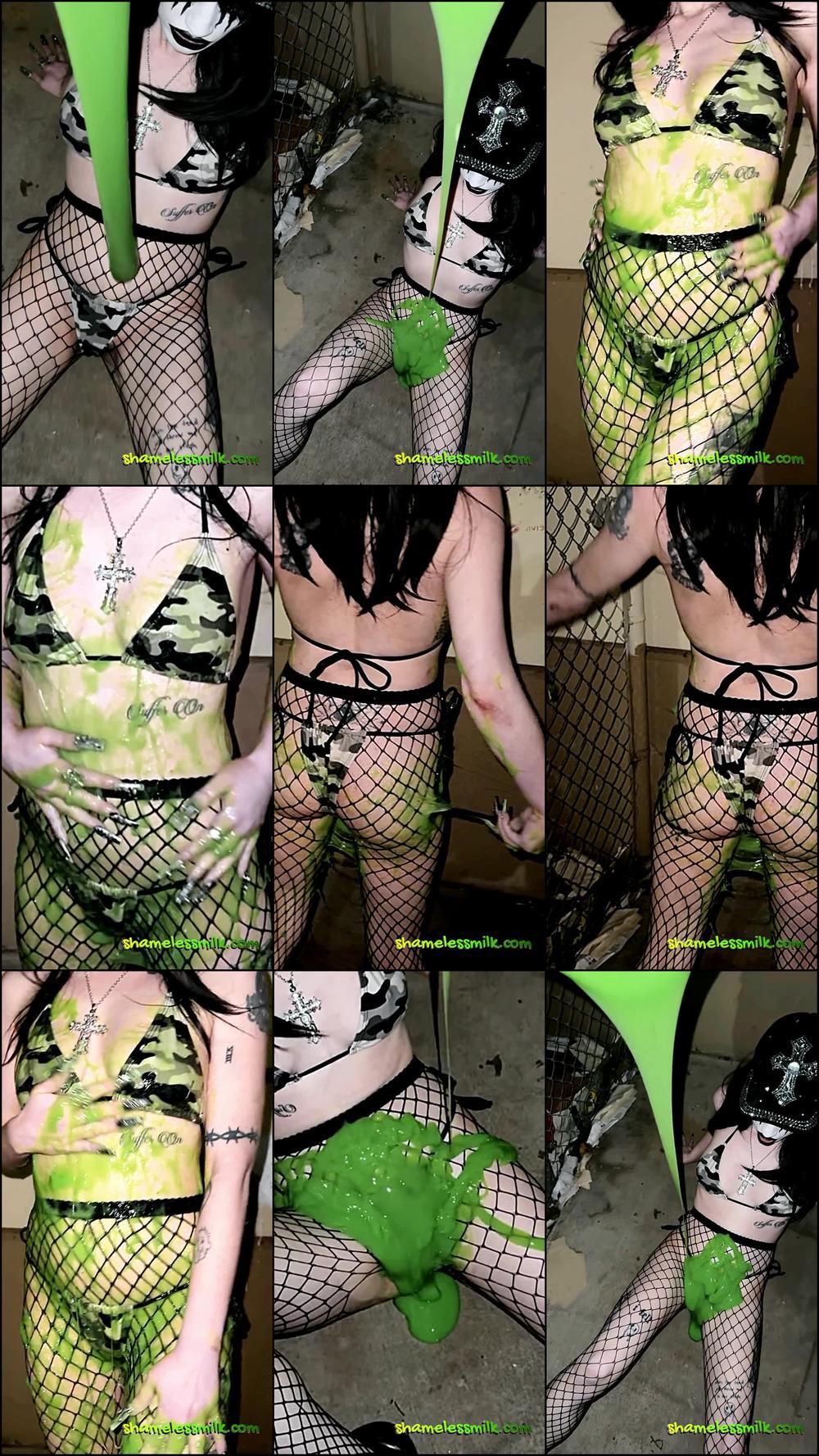 GOTH GIRL GETS SLIMED IN PUBLIC