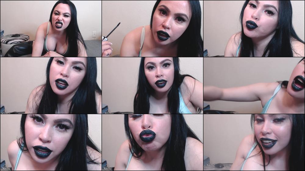 Lots of Sexy Sensual Kisses -Black Lipst