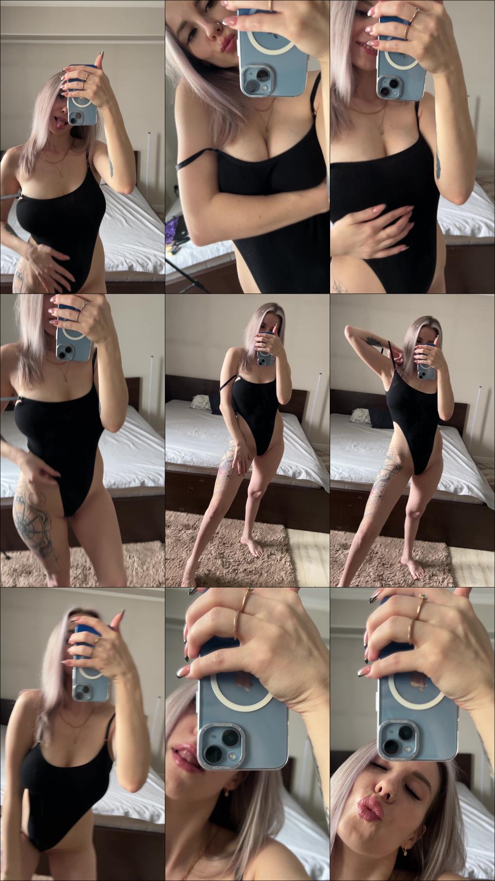 I am showing off my new swimming suit