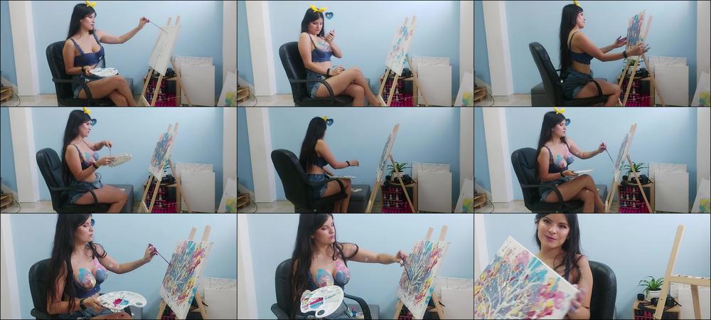 Painting with my tits - November 26, 2020