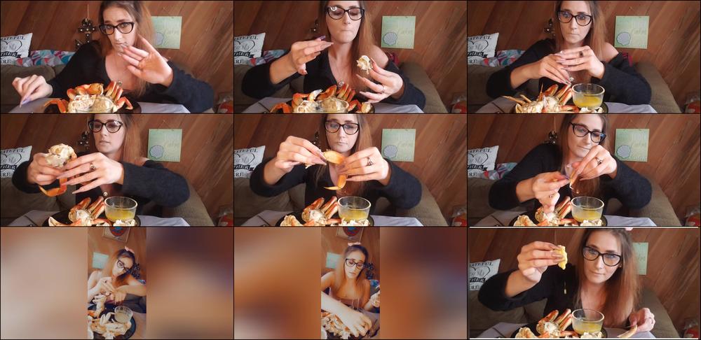 Buttery Crab Eating with Long Nails - January 02, 2022