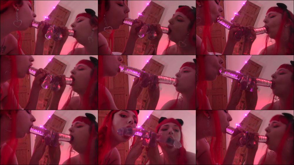Sloppy Dildo blowjob