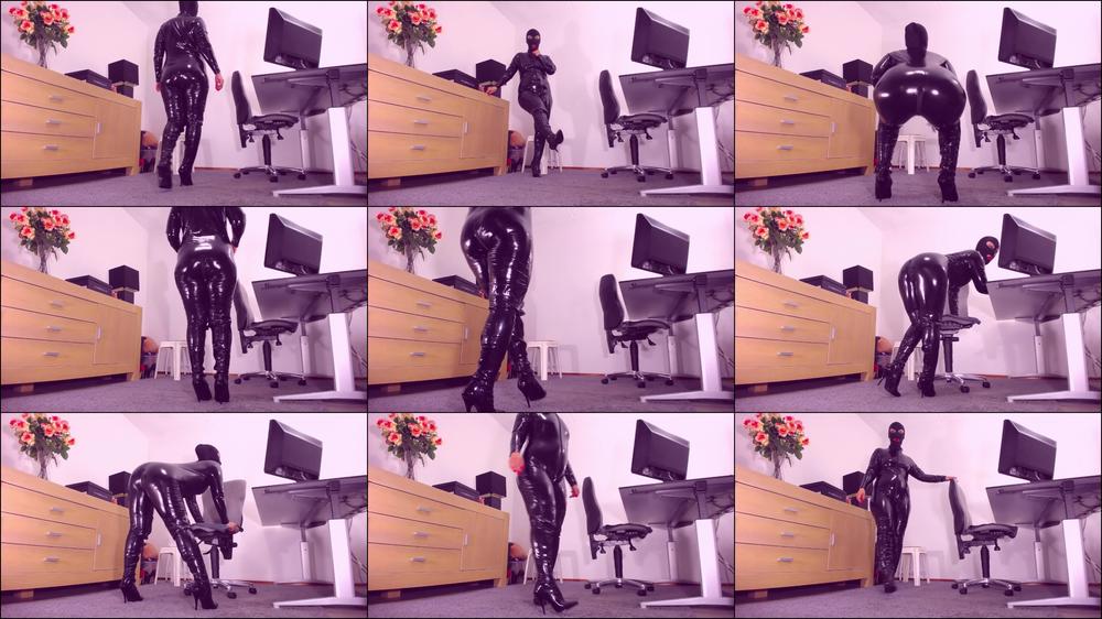 On ur knees slave - time to worship latex Goddess in boots