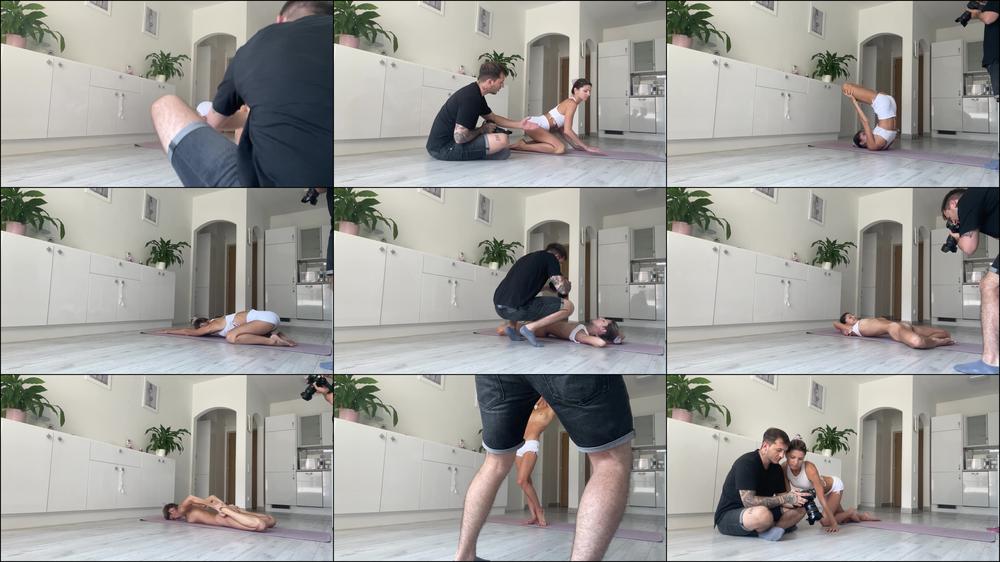 Sexy yoga backstage