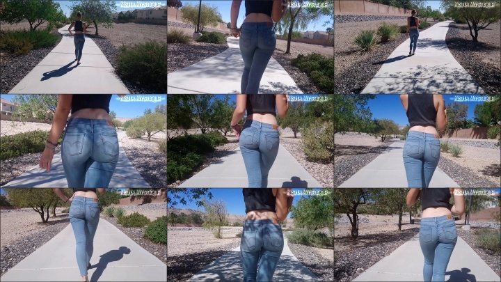 Misha Mystique Ass Tease Walking  In Tight Jeans