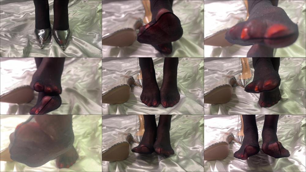 Mistress Wears Nylon High Heels