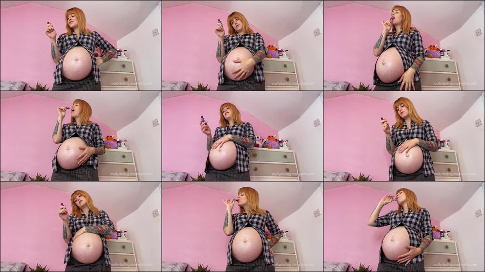 Pregnant Giantess Eats Last Man