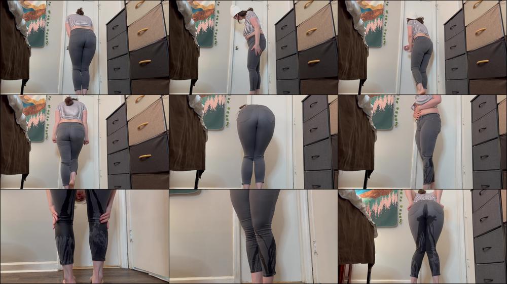 Desperate Piss Slut Locked Out of Bathroom