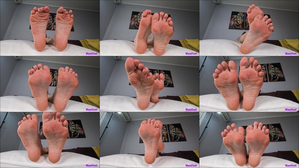 Goddess Soles - Milf Wrinkled Soles Play - 4K Mp4