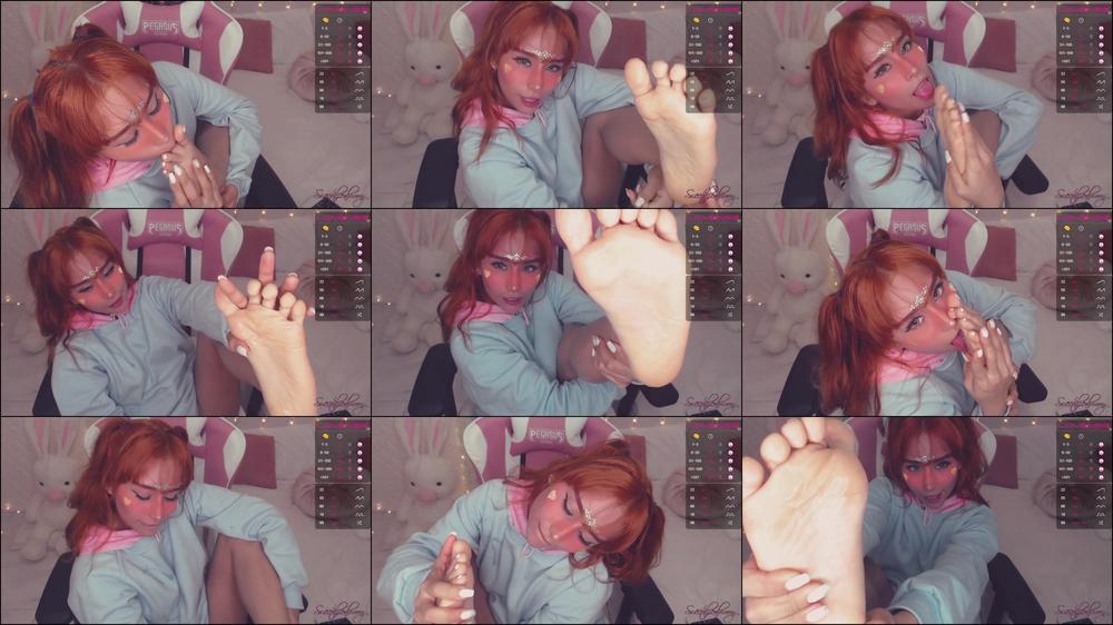 I Suck My Little Foot As I Watch You Cum