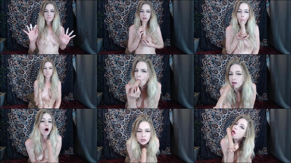 Sticky Dildo Blow Job