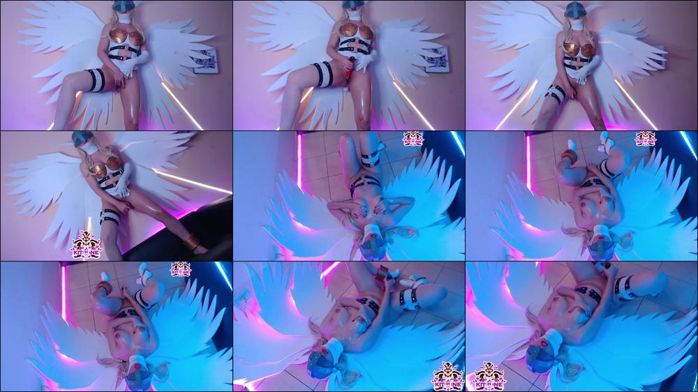 Angewomon Digimon:Oiled & Masturbation