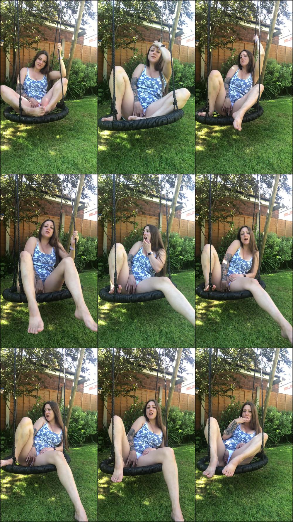 Garden Masturbate on Swing
