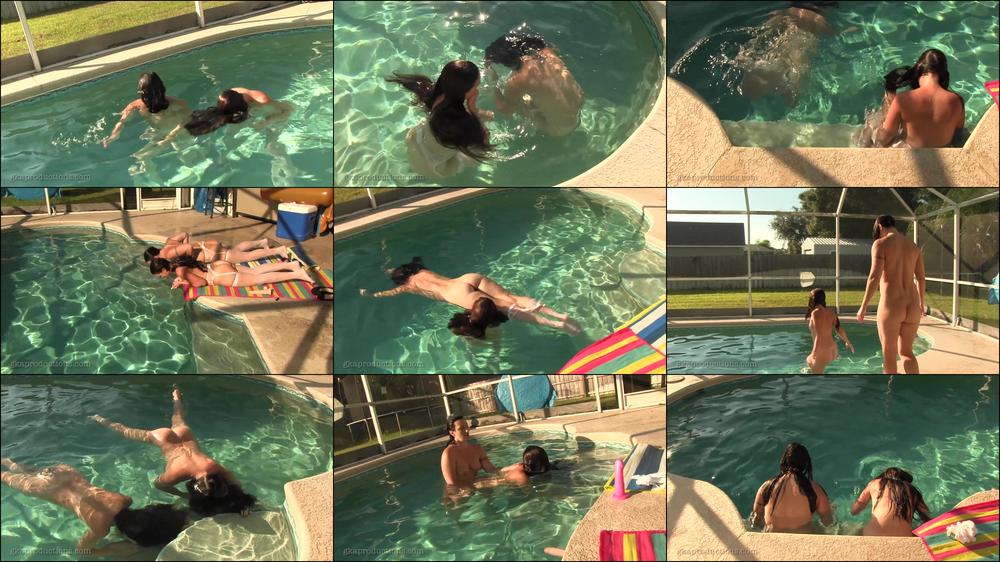 Ashlynn & Wenona Dunk Long Hair In Pool