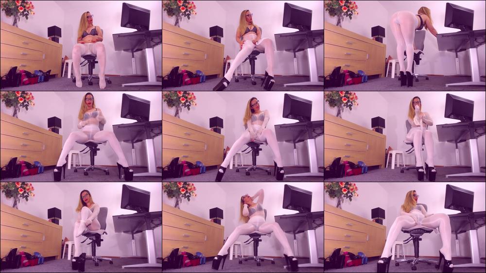 White shiny nylon layers sexy legs body