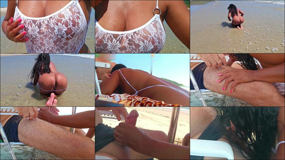 BEACH BLOWJOB