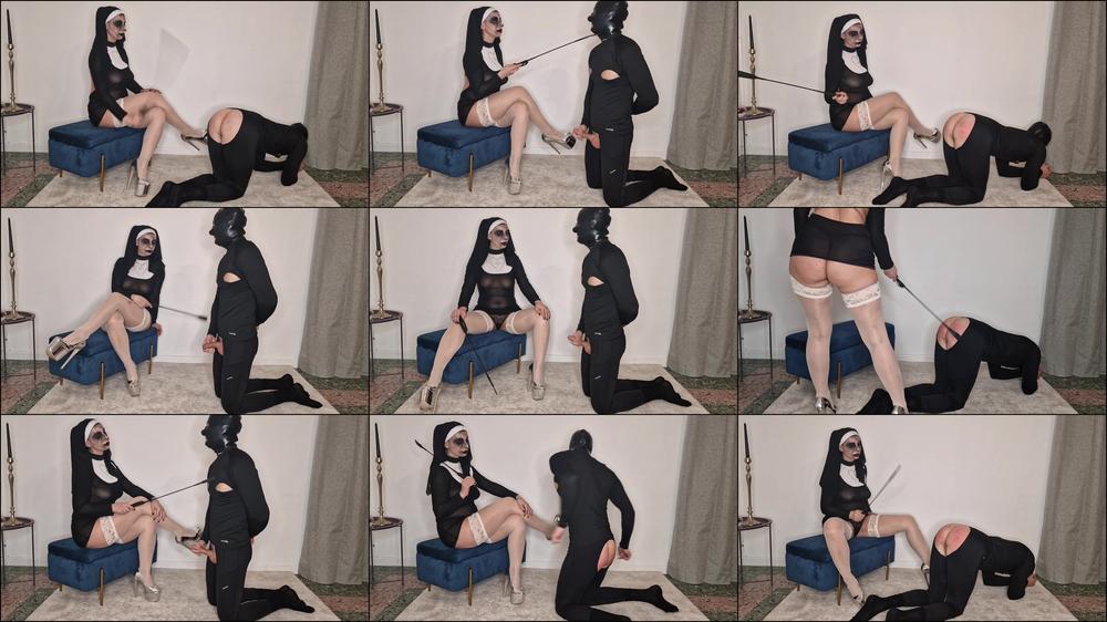 Bad boy punished by Nun