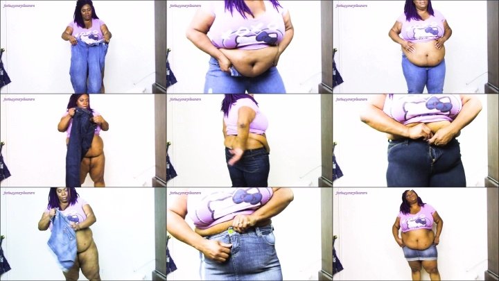 Josie4Yourpleasure Trying On Too Small Jeans Hd